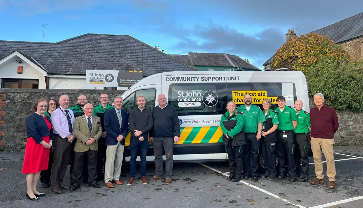 West Wales Freemasons See Impact of SJA Cymru Donation
