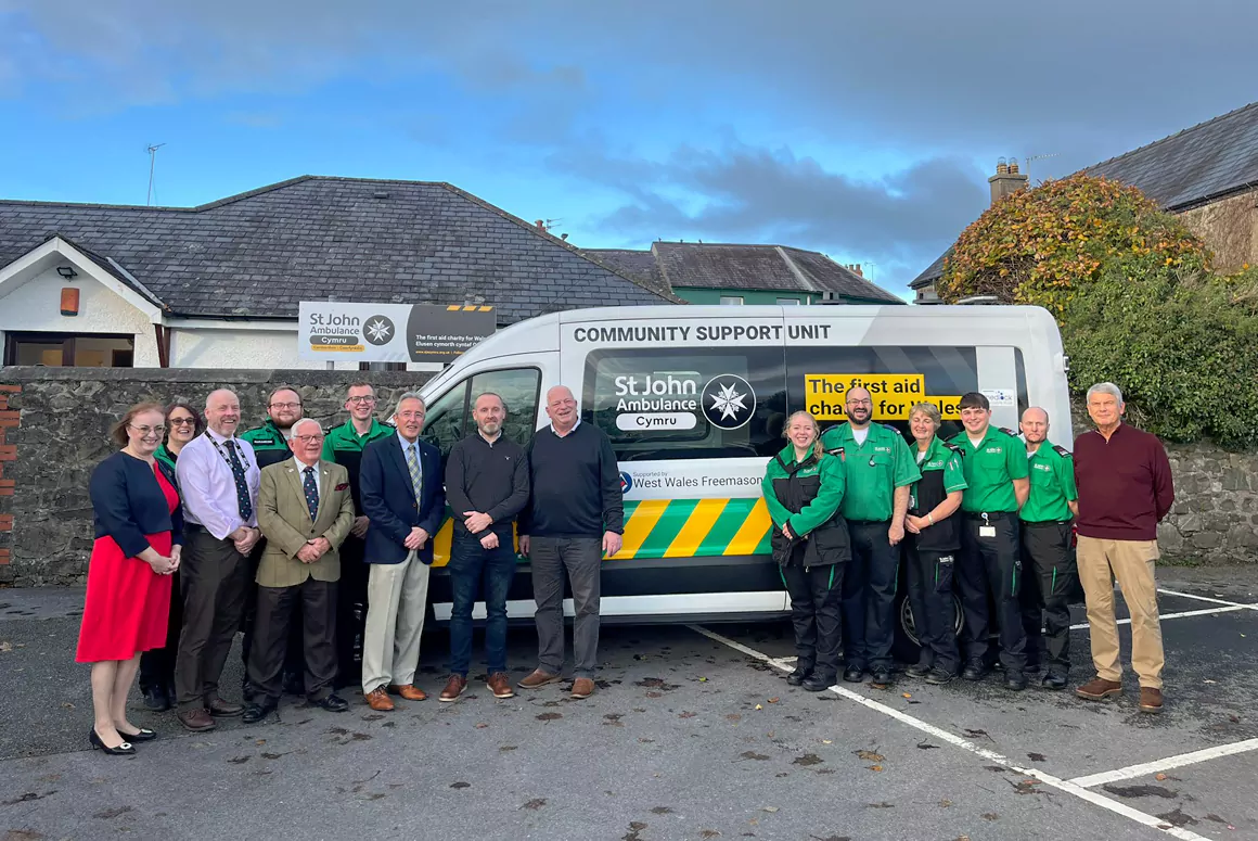 West Wales Freemasons See Impact of SJA Cymru Donation