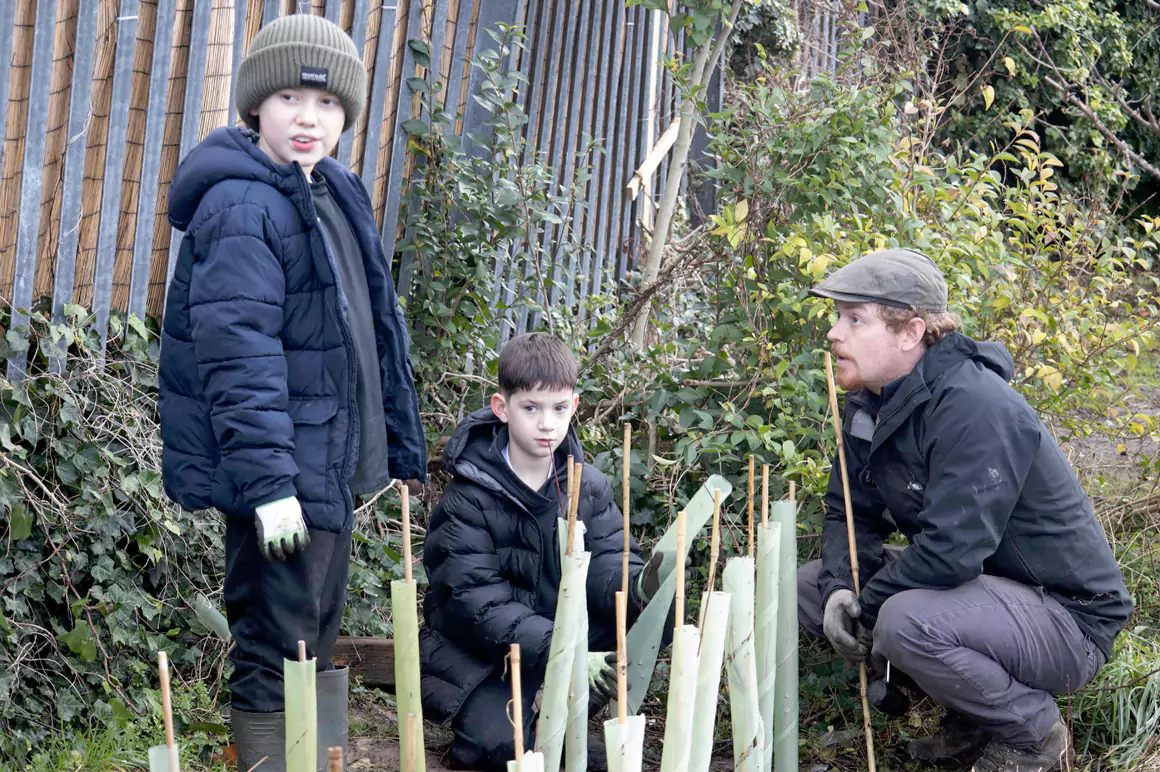 Primary Pupils Help Shape New School Nature Habitat