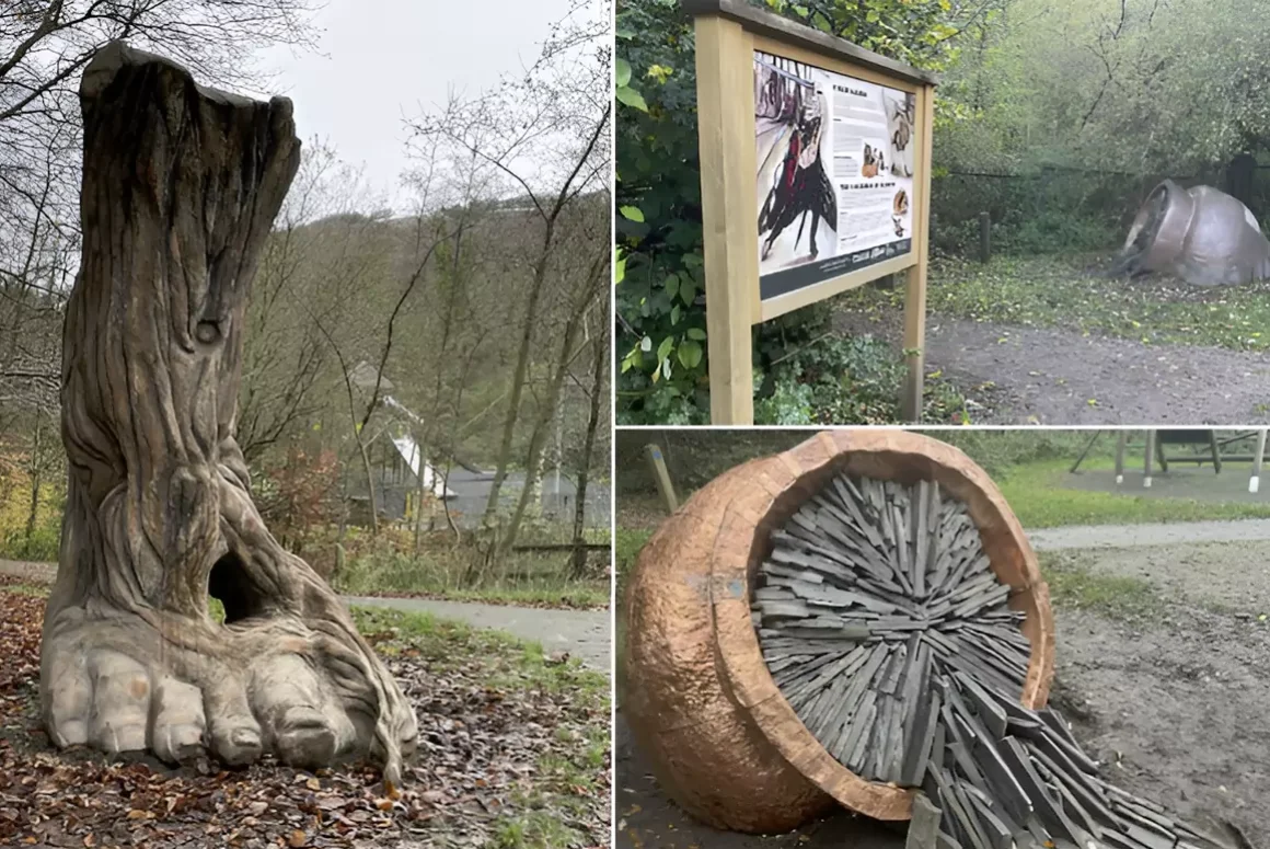 Brân Inspired Sculptures Installed at Cwmcarn Forest Drive Brân Inspired Sculptures Installed at Cwmcarn Forest Drive