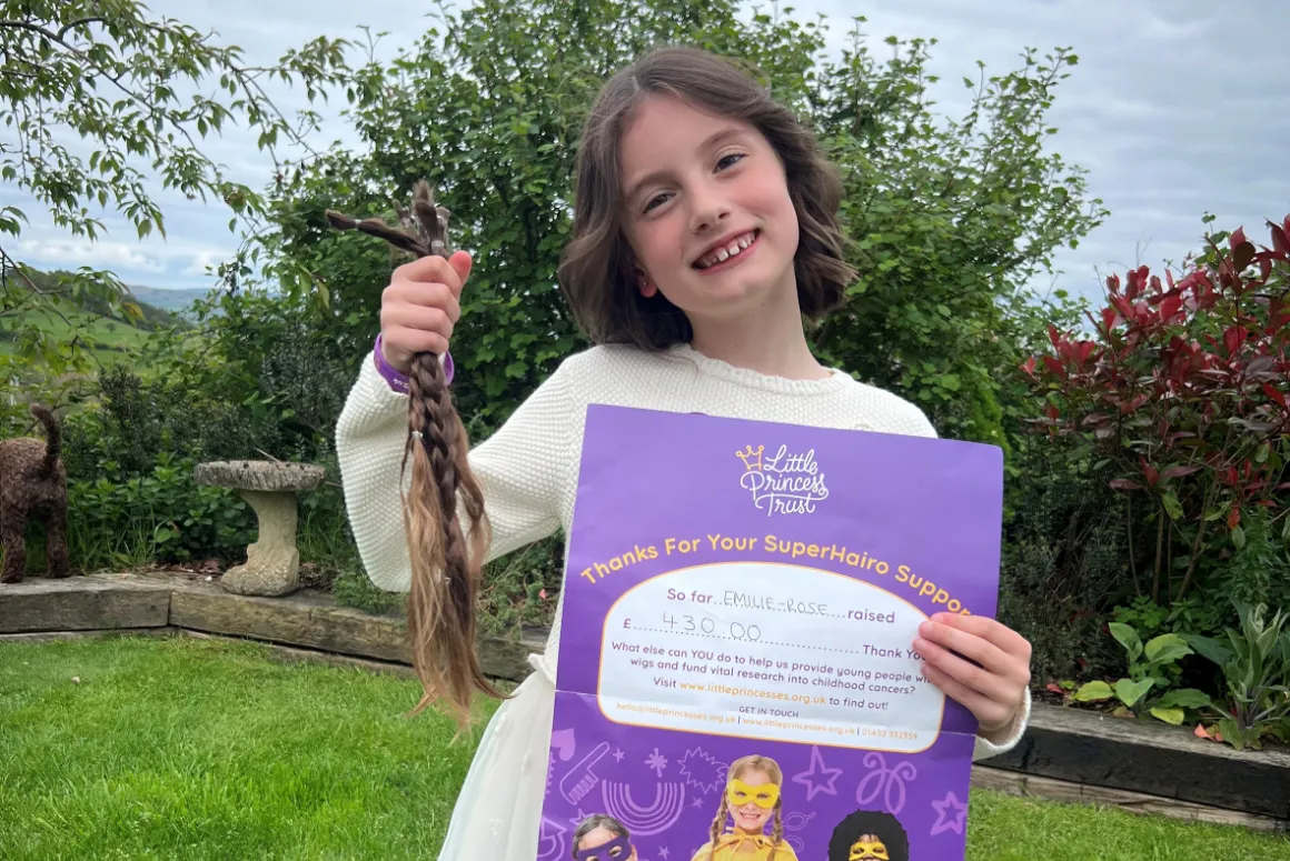 Emilie-Rose Raises £1k and Donates Hair to Little Princess Trust