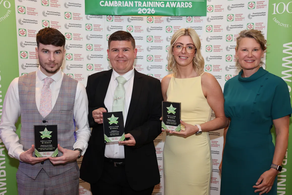 Three Outstanding Apprentices Win Cambrian Training Awards
