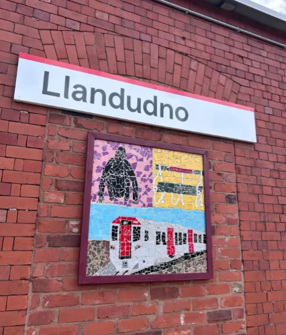 Young People Reveal New Mosaic at Llandudno Railway Station