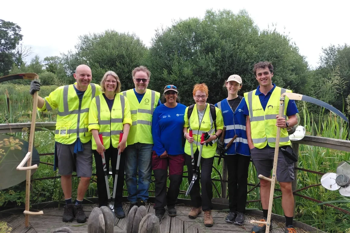 Canal & River Trust Volunteers Scything Ahead at Nature Reserve