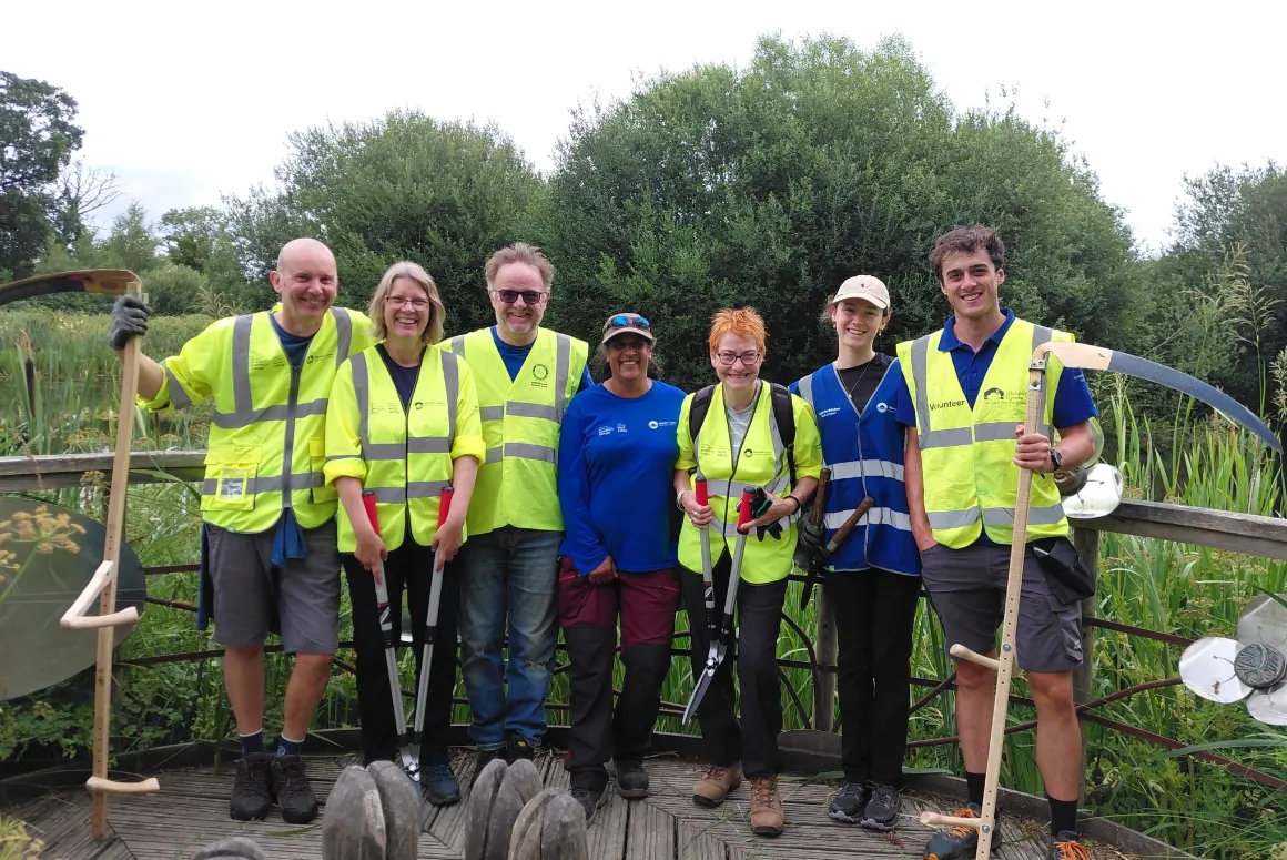 Canal & River Trust Volunteers Scything Ahead at Nature Reserve