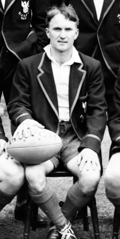 Dai Gealy who scored five tries for Llandovery College in the 1956 match (Llandovery College archive)